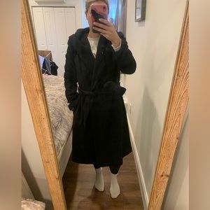 Black long coat, very warm